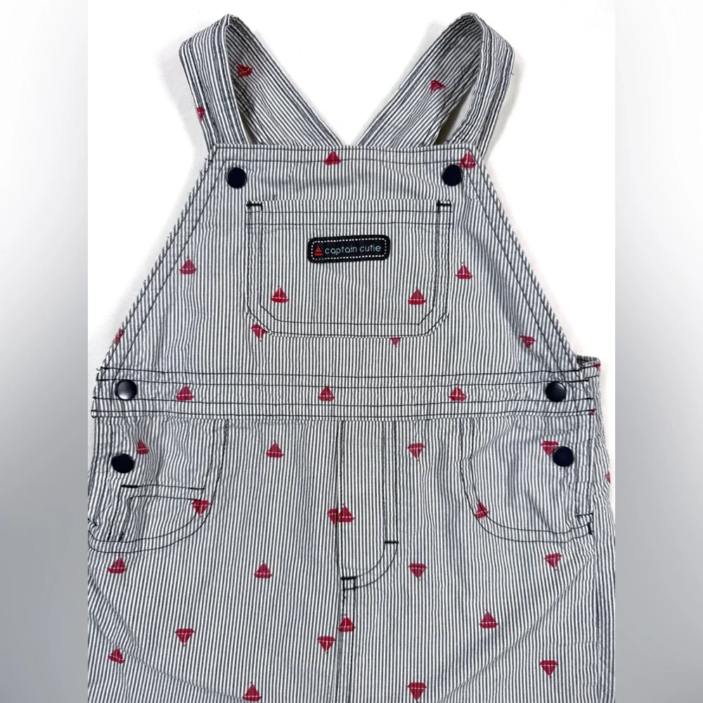 CARTER’S Baby Sailboat Stripe Overalls 18M Nautical Playful Cute‎ Outdoor
